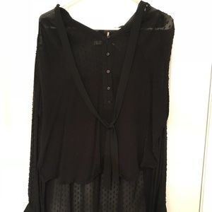 Urban Outfitters Sheer Dotted Shirt: L